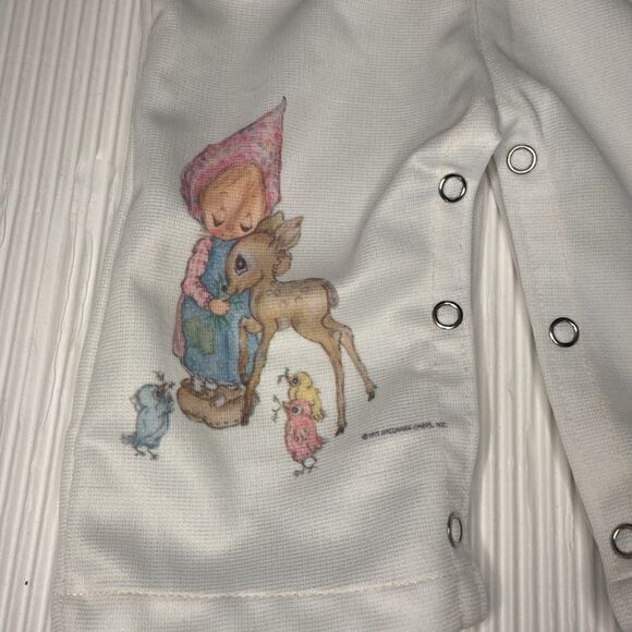 Vintage Precious Moments Newborn Romper Pink and white gingham - Picture 2 of 7